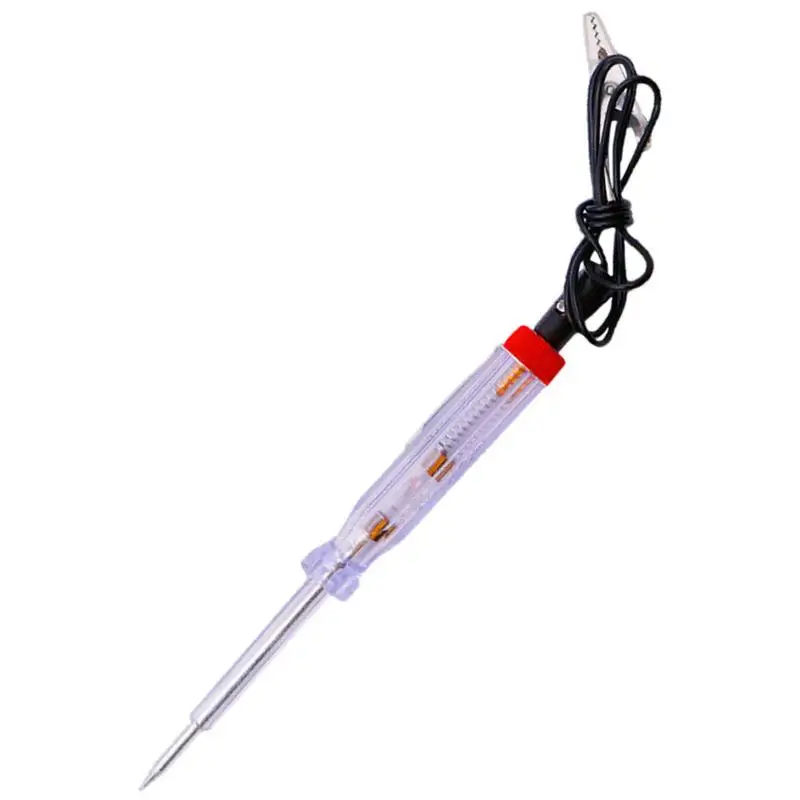 

6-24V Voltage Circuit Tester With Transparent Insulated Handle Professional For DC Electrical Indicator Light Systems Tester