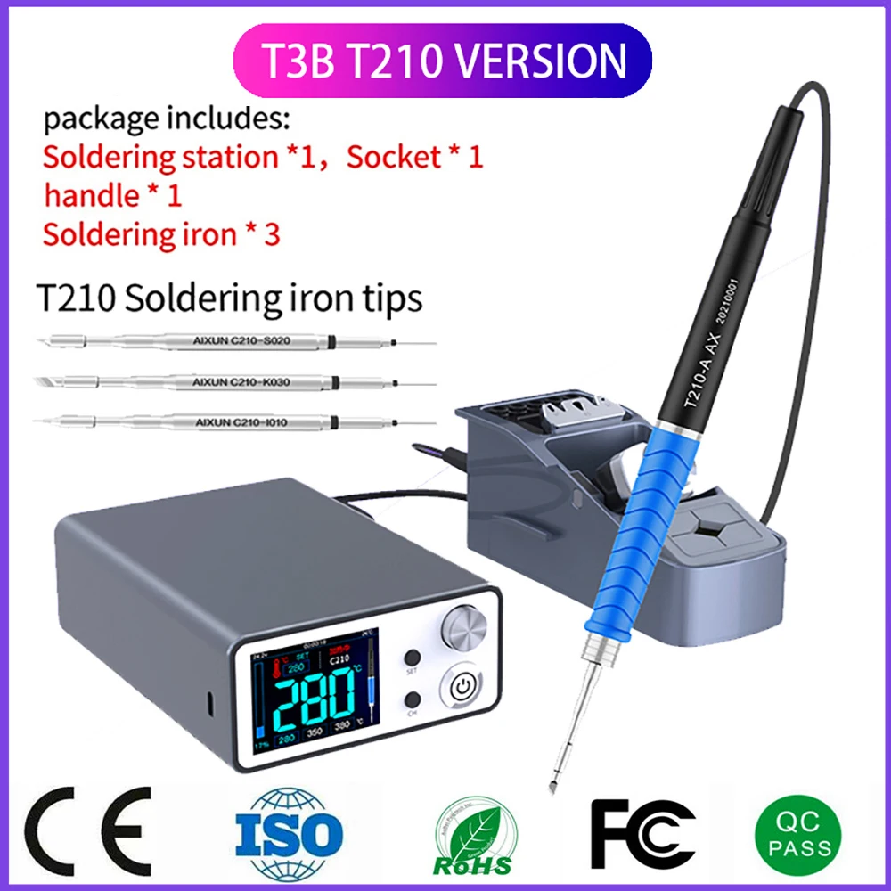 

AIXUN T3A T3B T420D Intelligent Soldering Station T245 T210 T115 Handle Soldering Iron Tip Welding Iron Station For Phone Repair