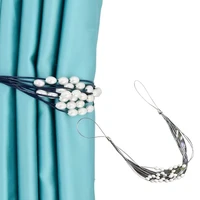 2pcs curtain pearl tieback high quality holder hook buckle clip polyester pretty and fashion decorative home accessorie