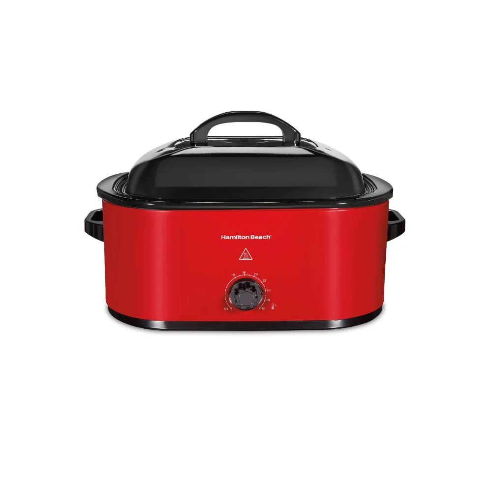 Electric Roaster Oven, Red, 22 Quarts