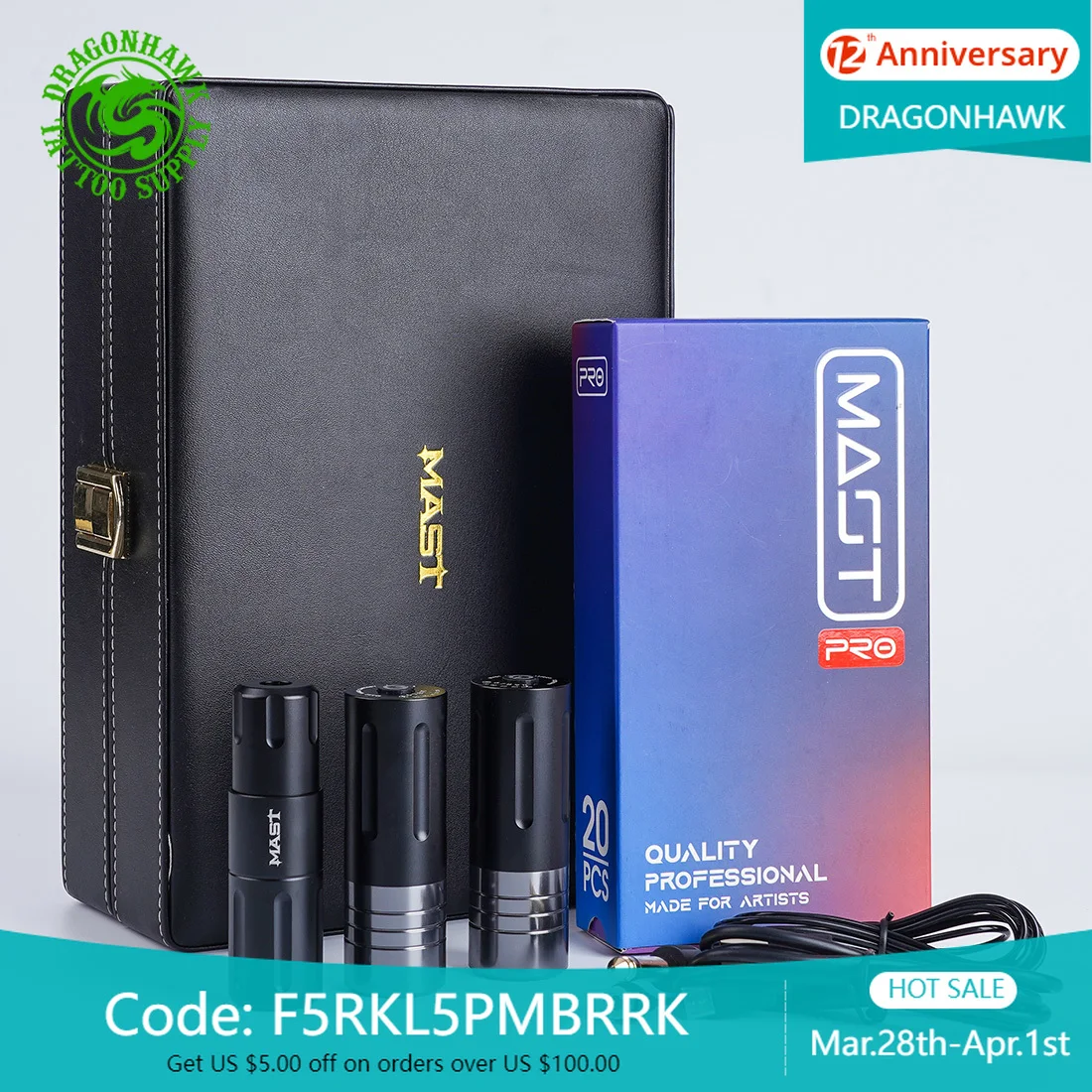 

Tattoo Pen Machine Mast Nano with Two New Wireless Magnetic Batteries PMU Permanent Makeup Pro Needles Cartridges Gift Box Set