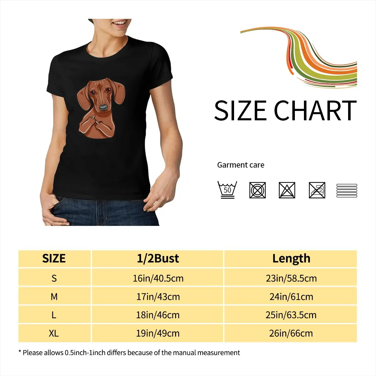 Милая женская футболка с собакой такса и карманом на среднем пальце рубашка