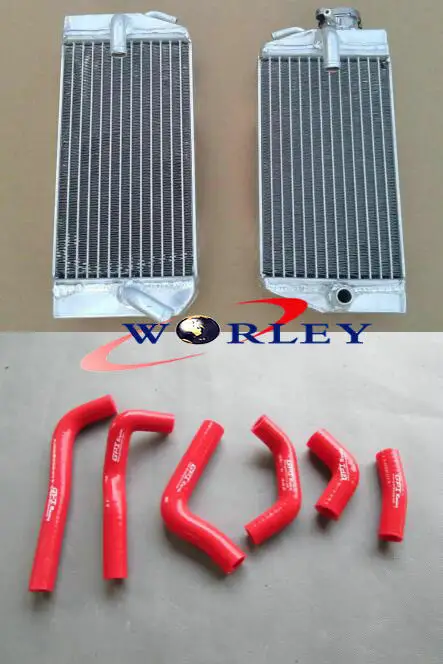 

Охлаждающая система для Honda CRF450 CRF450R 2003 2004 2005, алюминиевый радиатор для мотоцикла и силиконовые шланги, абсолютно новый