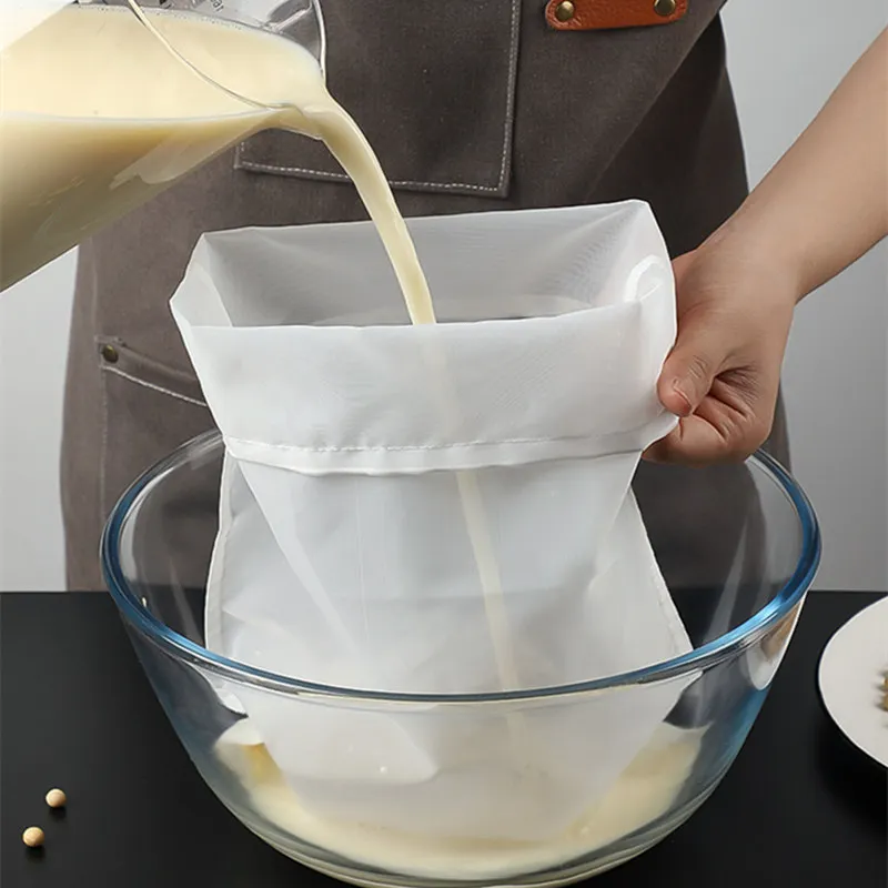 

Soy Milk Wine Filter Bag Nut Milk Bag Tea Coffee Oil Yogurt Filter Net Mesh Kitchen Food Reusable Nylon Filter Bags