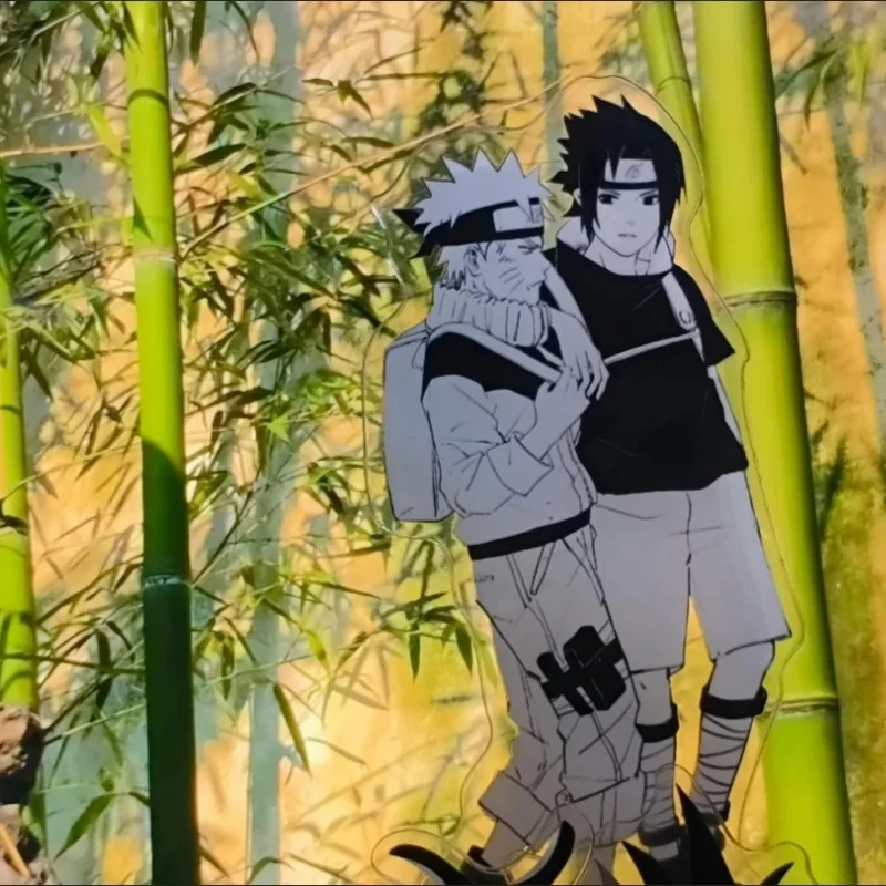 Черно-белый Наруто Узумаки Учиха Саске персонаж акриловая доска детская игрушка