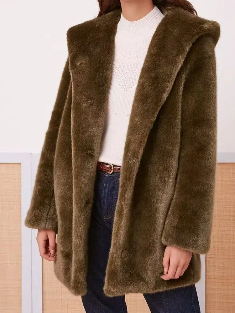 Женская зимняя куртка с цветочной вышивкой плотное однобортное флисовое пальто