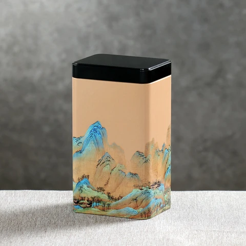 Контейнер для чая, металлические банки для конфет, винтажная кухонная герметичная мини-банка, жестяная чайная коробка в китайском стиле
