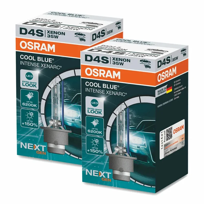 Фото Бесплатная доставка, 1 шт., OSRAM D1S, D2S, D2R, D3S, D4S, D4R, D8S, COOL BLUE INTENSE, XENARC следующего поколения, 35 Вт, 6200K + 150%, светодиодный, сделано в германии №5