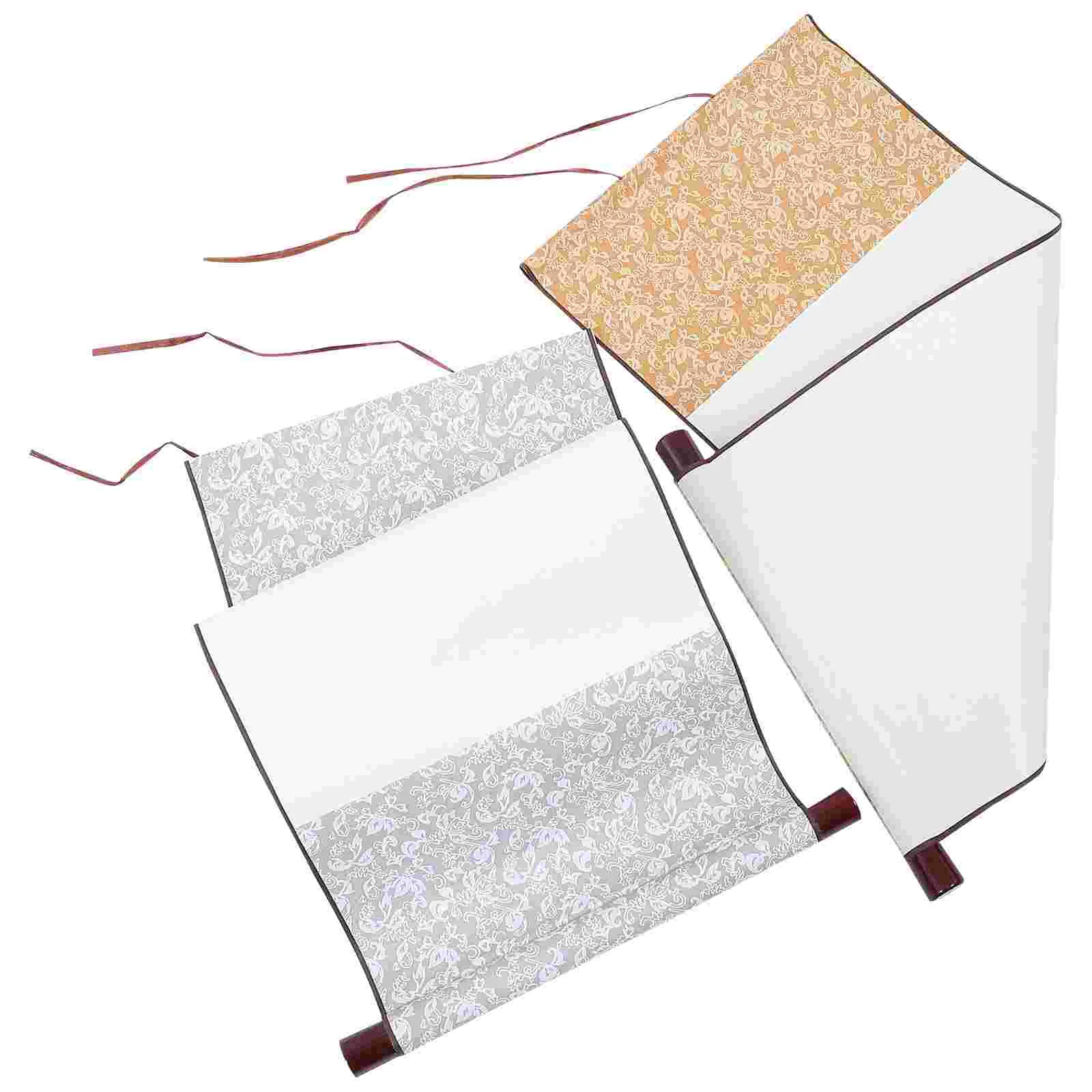 

Hanging Calligraphy Scroll Drawing Paper Supply Blank Practicing Painting Japanese Wall