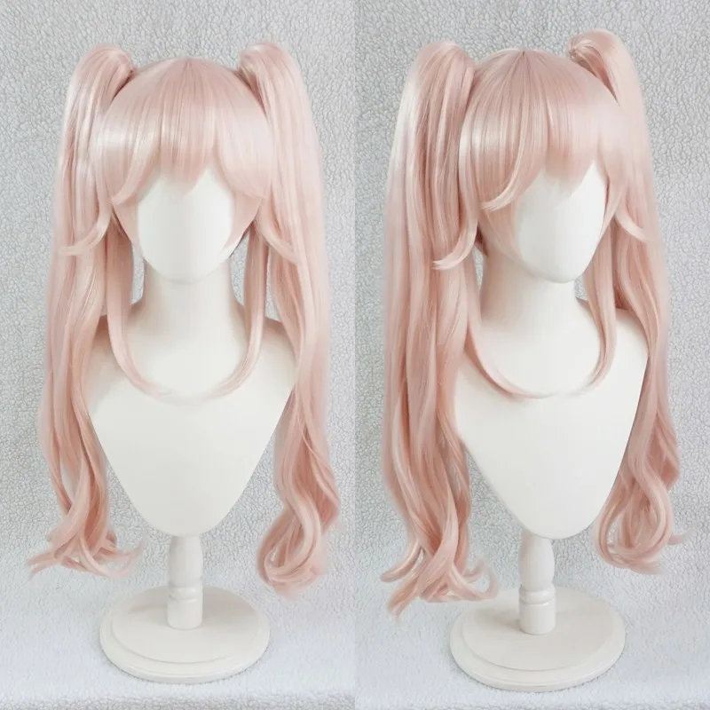 

FGO Koyanskaya Wig Fate Grand Order Cosplay Tamamo no Mae Pink Synthetic Hair Curly Long 75cm Chip Ponytails + Wig Cap