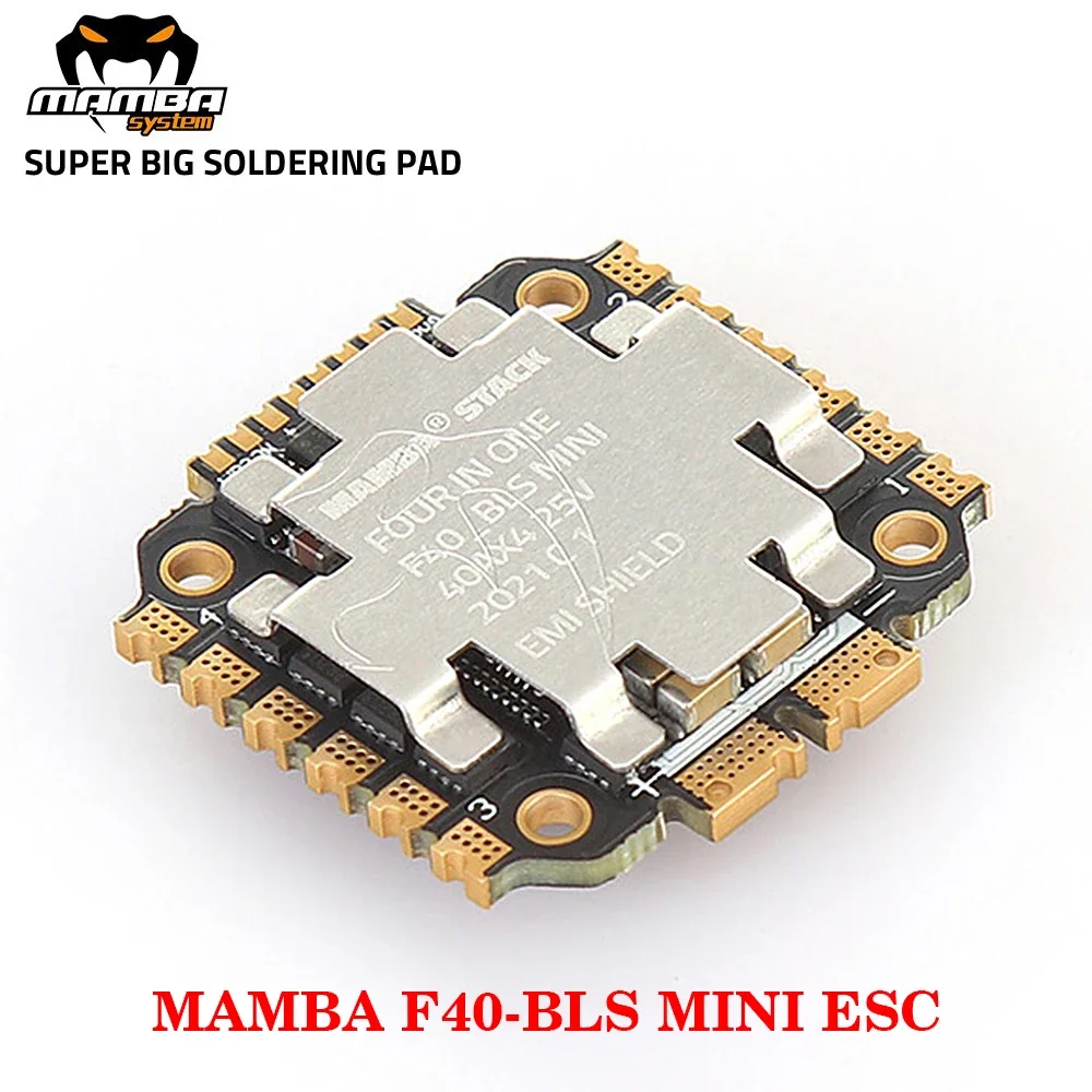 Фото BoMassDIATONE MAMBA MINI F30/F40_BLS BLHeli_S/BLHeli_32 4в1 ESC Dshot 300-600-1200 Установка 20 мм, M2/M3 для RC FPV дрона №3