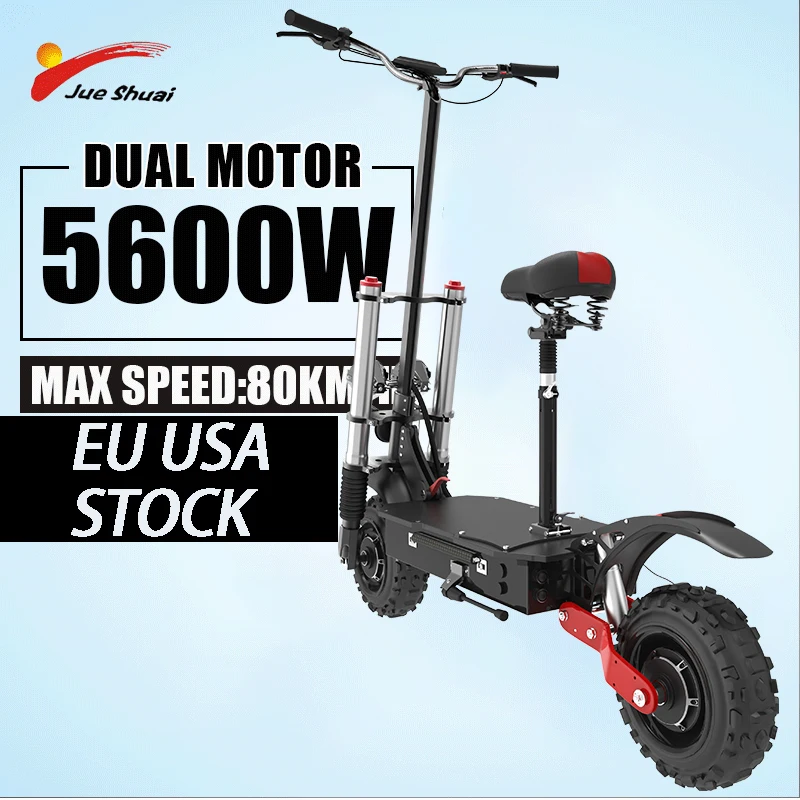 

5600W Dual Motor Electric Scooter 80KM/H E Scooter Hydraulic Suspension Foldable Electric Scooters Adults trotinette électrique