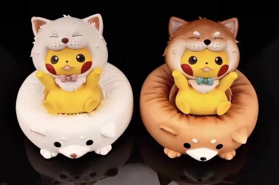 

Pokemon Japanese anime Q version of Shiba Inu disguised Pikachu fresh air boxed car hand-held ornaments home decoration gift