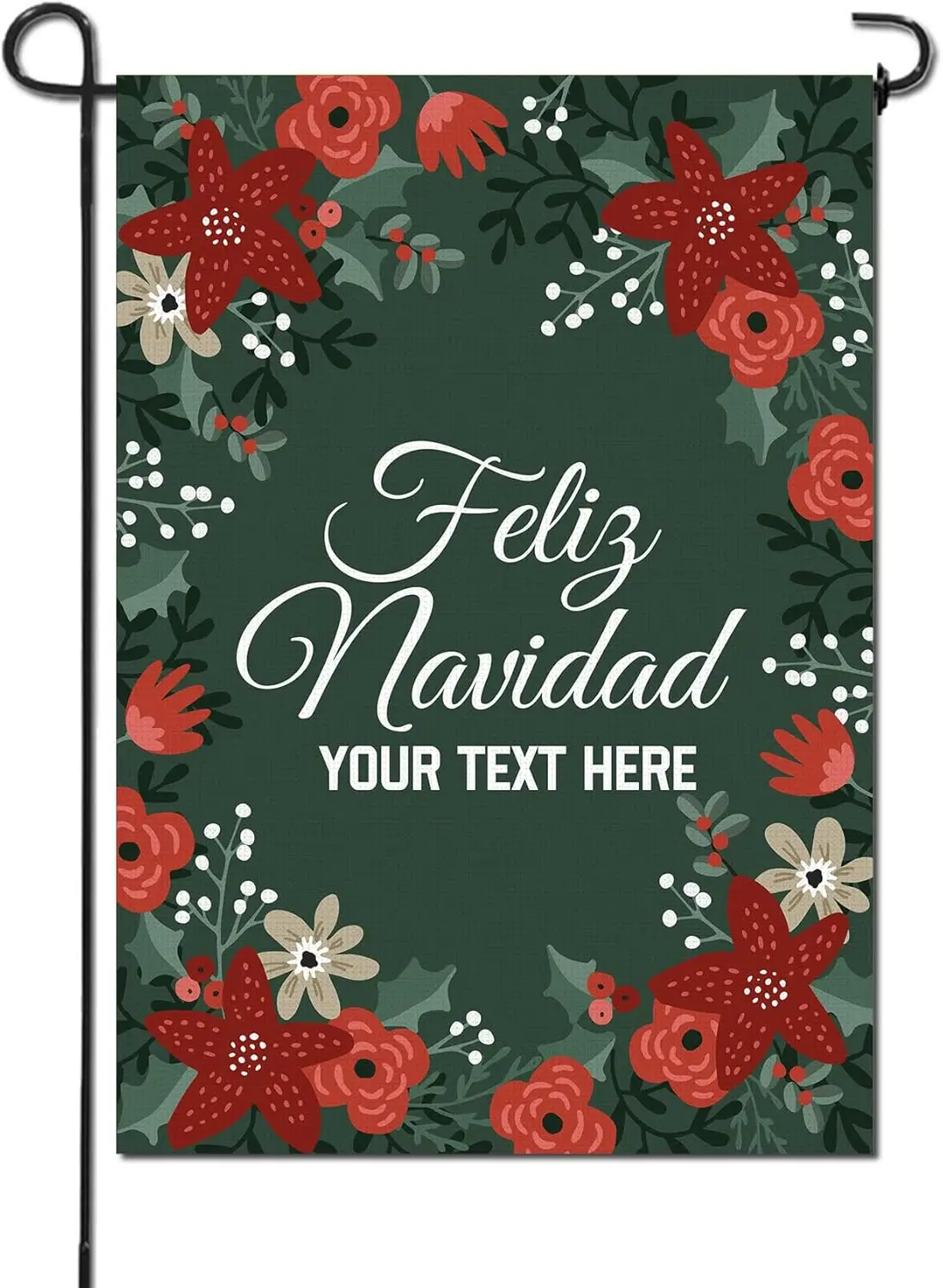 Забавный садовый флаг Feliz Navidad Рождественский зимний для дома двухсторонний