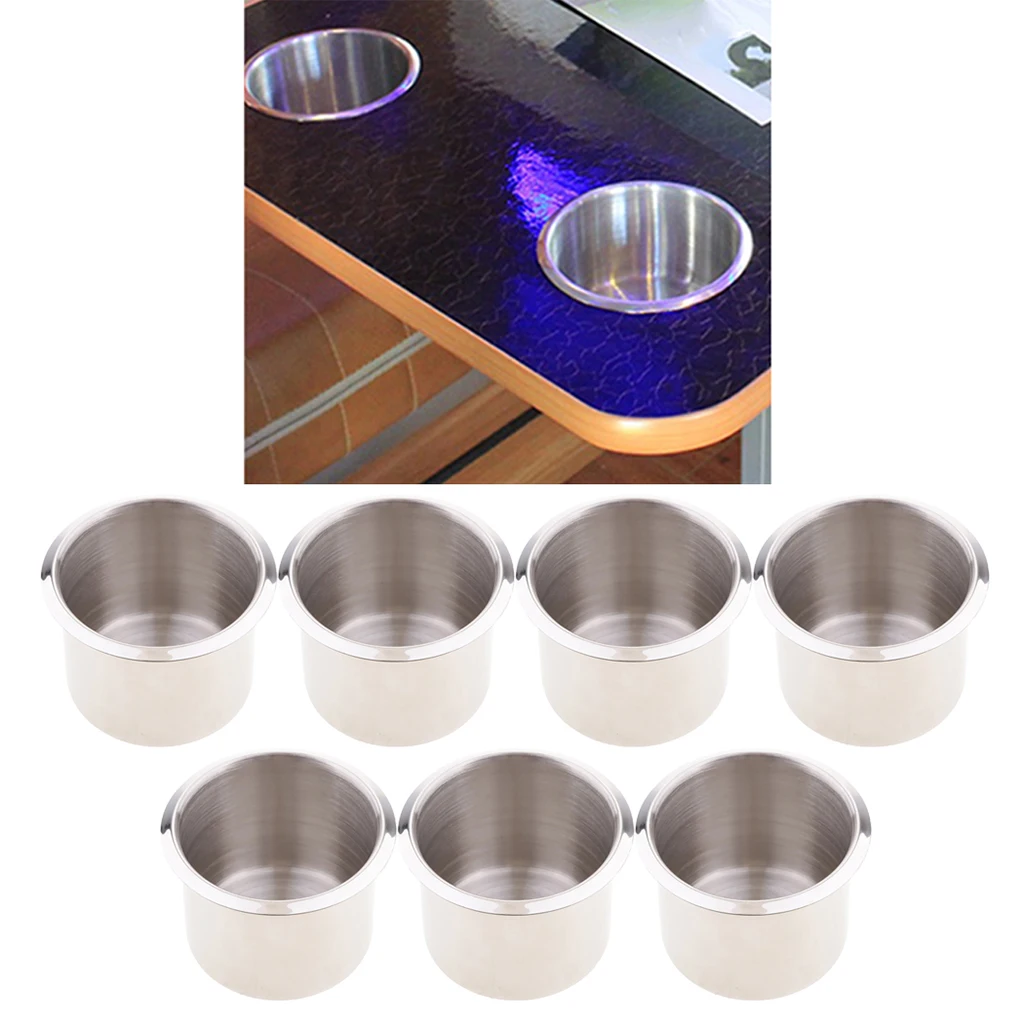 Автомобильный встраиваемый подстаканник для напитков на колесах, 7 шт., подставка для напитков на колесах, лодку, на морском автомобиле, на прицепе, для дома на колесах, 68x55 мм, подставка для бутылок