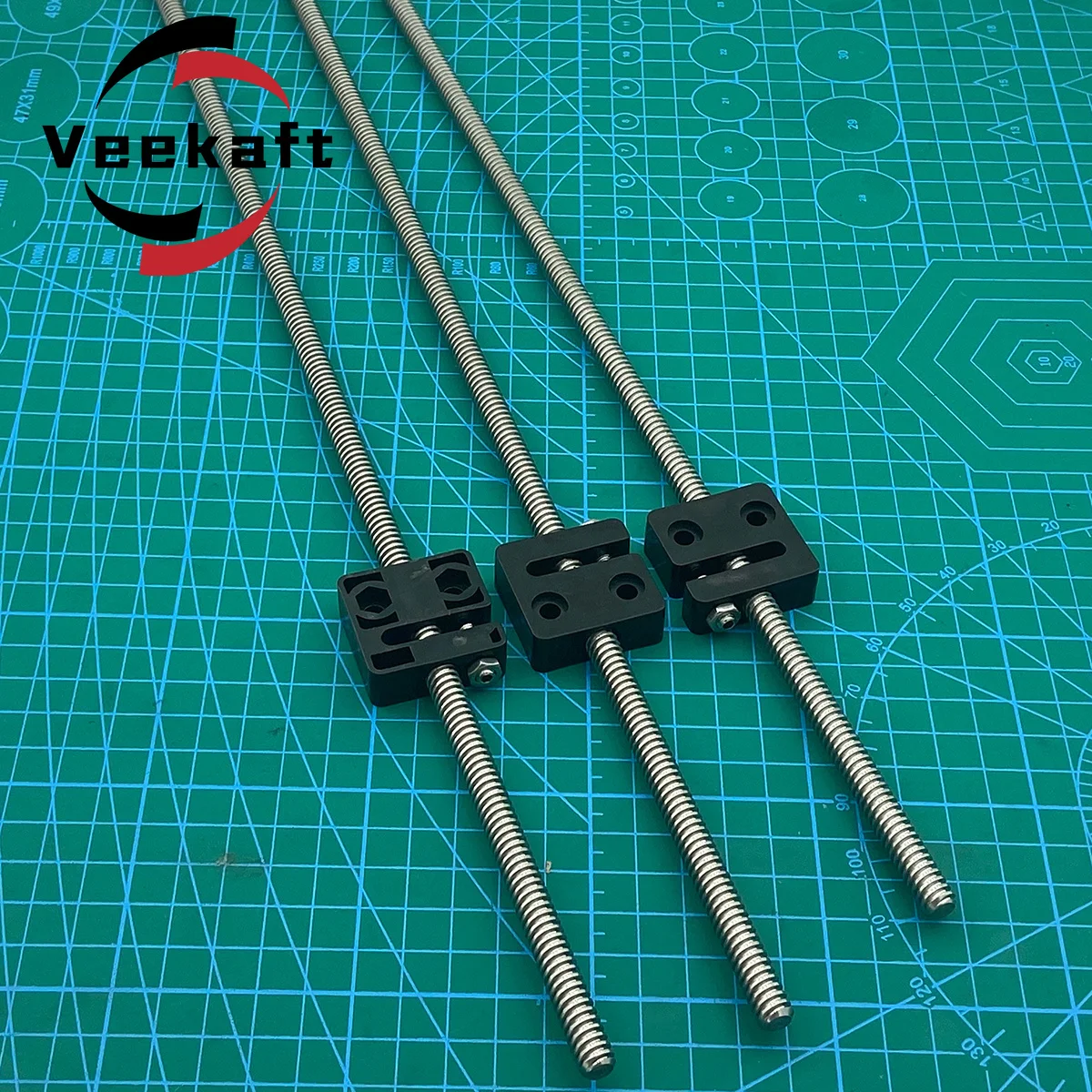 

3PCS TR8*4 Custom Metric Acme Lead Screw 380mm 480mm 580mm with Anti-Backlash Nut Block Spider Coupler for Rat Rig V-Core 3