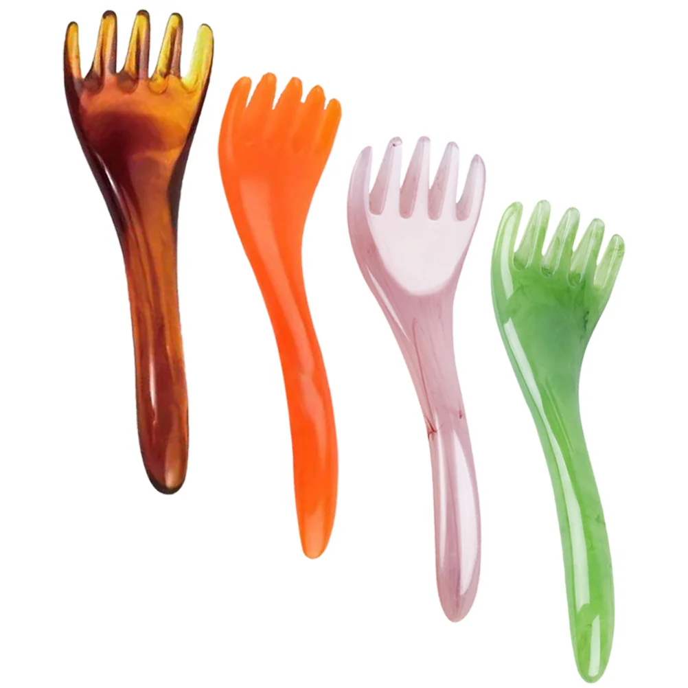 

4Pcs Scalp Massage Comb Resin Head Comb for Massaging Handheld Scalp Comb Portable Head Comb