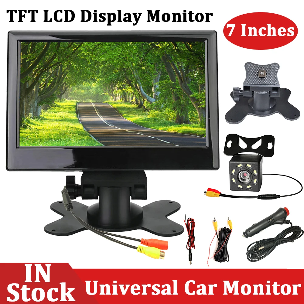 

7 Inch Car Rear View Camera Universal Car Monitor Safe Parking Reversing TFT LCD Display Monitor for Car Trucks Auto Accessories