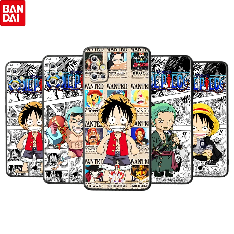 

Anime One Piece Luffy Cute For Samsung Galaxy A52S A72 A71 A52 A51 A12 A32 A21S 4G 5G Funda Soft TPU Black Phone Case Capa Coque