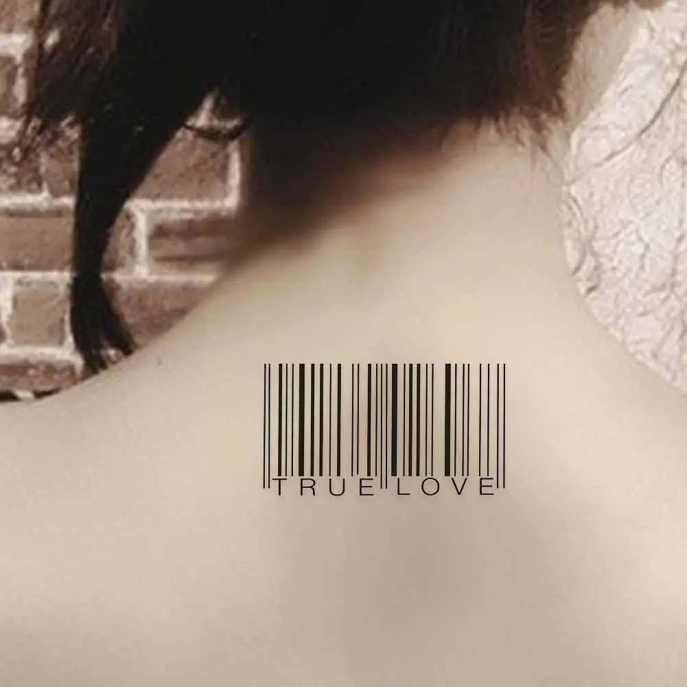 

Водостойкие Временные татуировки для мужчин и женщин, индивидуальный 3d-дизайн штрих-кода для боди-арта, тату-наклейки, U6F2