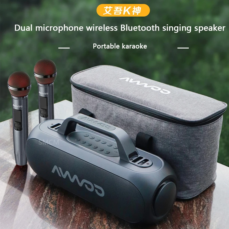 

Портативная беспроводная стереоколонка высокой мощности 180 Вт, звуковая карта для караоке, Bluetooth-динамик, уличный беспроводной микрофон, звуковая карта