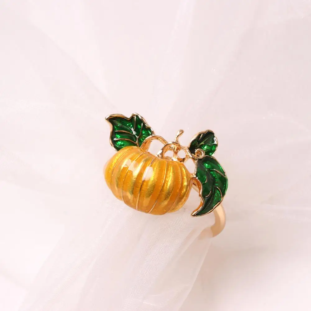 

4 шт., декоративные кольца для салфеток в виде тыквы