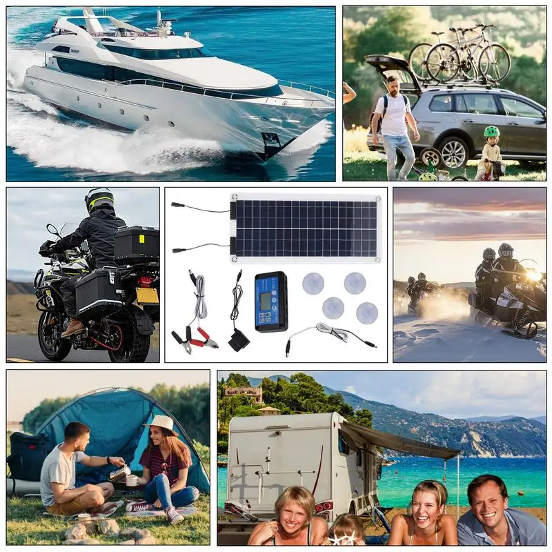 Зарядное устройство для автомобильных батарей на солнечной батарее 100 Вт