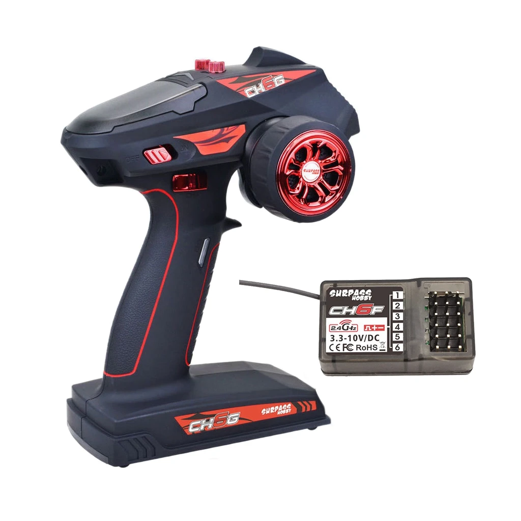 

4Ghz 6-Channel Remote Control Transmitter with Receiver Radio is Suitable for Remote Control Car/Ship/Tank Mixed Mode