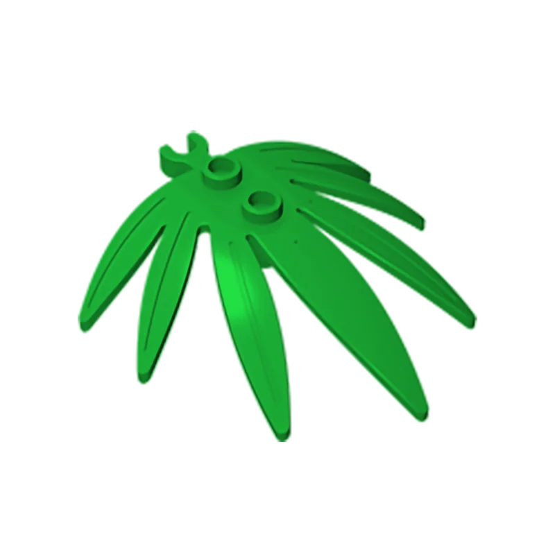 Gobricks GDS-1443 Plant Leaves 6 x 5 Swordleaf with Open O Clip Thick compatible lego 10884 pieces of children's toys - купить по