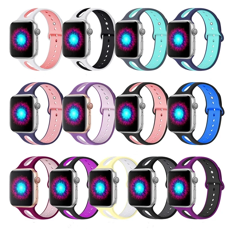 

Ремешок для Apple Watch band 42 мм 40 мм, браслет для iwatch band 44 мм 38 мм, силиконовый браслет для Apple watch Series 7 6 se 5 4 3