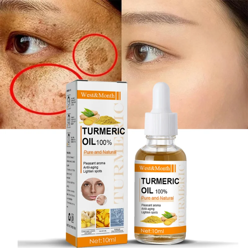 

Turmeric Essential Oil Remove Dark Spots Anti wrinkle Serum 100% Pure Therapeutic Grade Face Whitening Moisturizing Skin Care