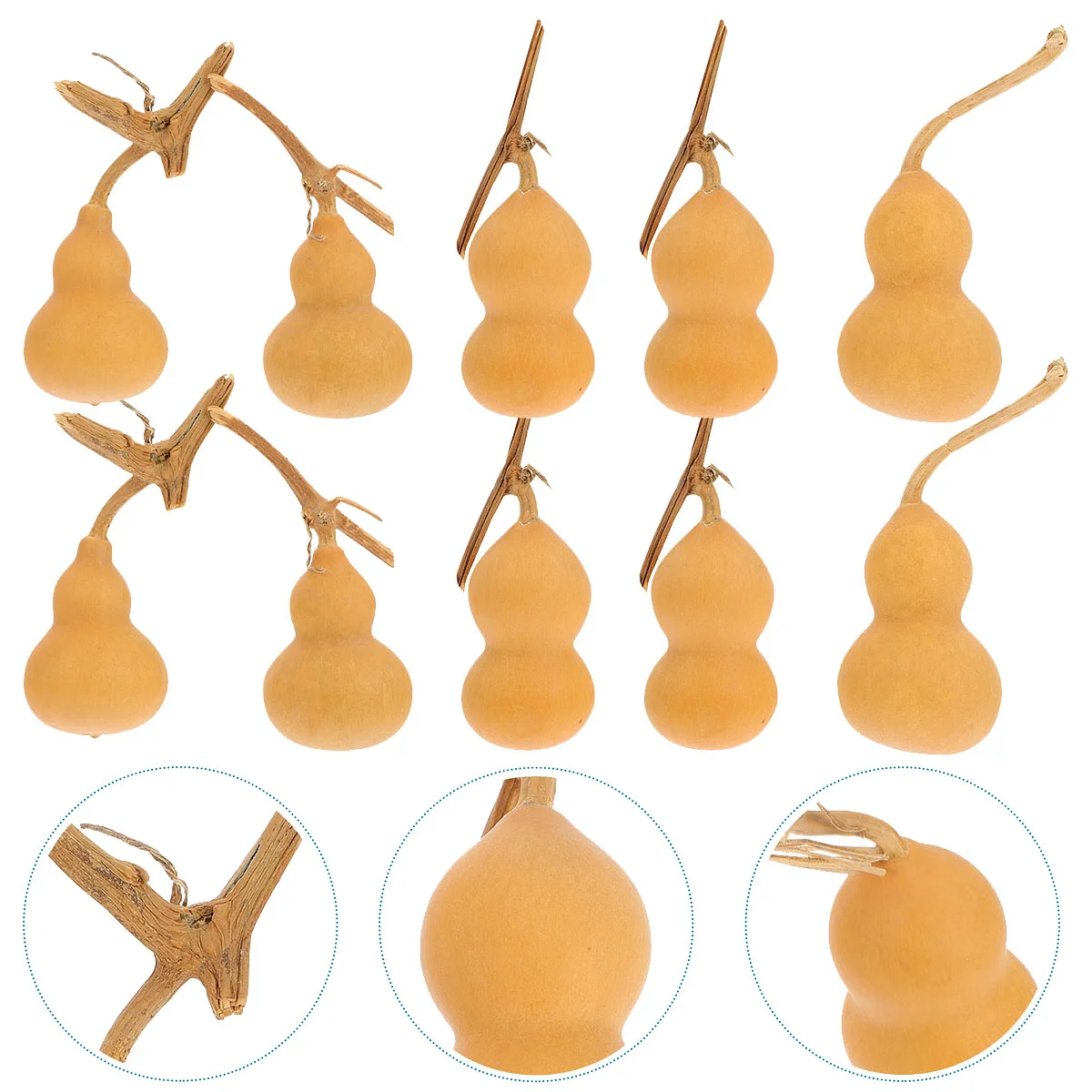 

10 Pcs Crafts Mini Gourd Calabash Decors Desk Topper Natural Gourds Adorn Ornaments Home Desktop Pendant Adorns