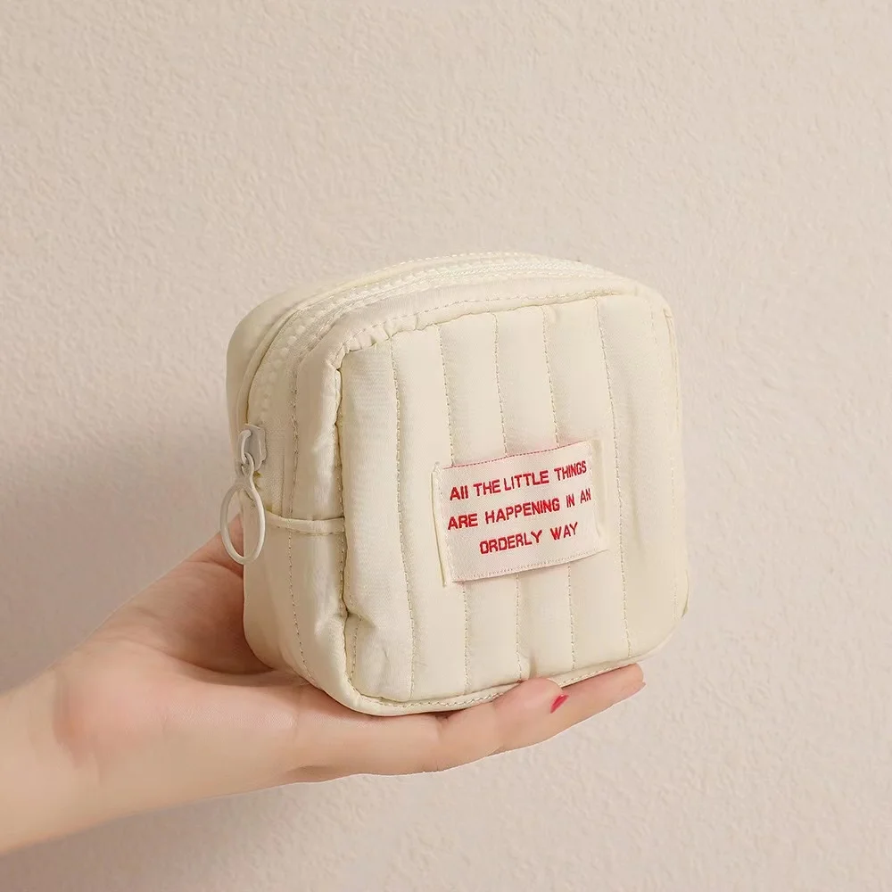 

Cute Large Capacity Mini Storage Bags Makeup bag portable square Coin purse Headphone lipstick data cable organizer Bag Mini Bag