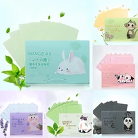 100pcspack green tea face oil blotting sheets oil control blotting face clean paper absorbing film blotting paper cleaning tool