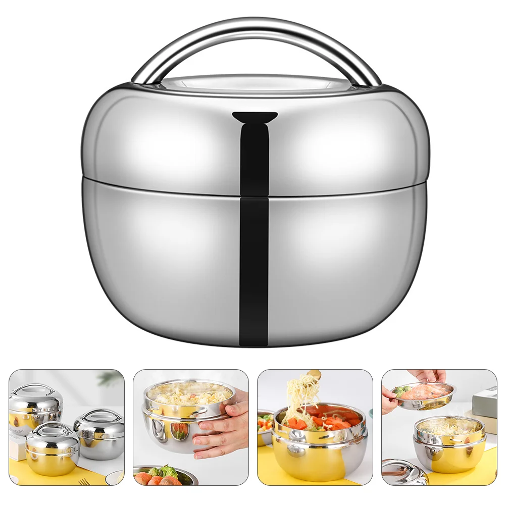 

800ml Stainless Steel Bento Double Layers Containers Lunch Container Boxes for Adults Toddler Kids Travel Hermetic pots food