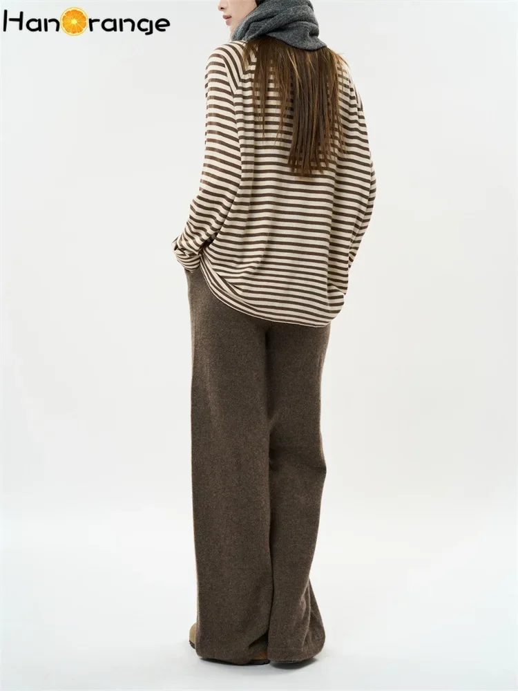 HanOrange 2024 зимние флисовые широкие брюки Lazy Yak женские мягкие липкие теплые