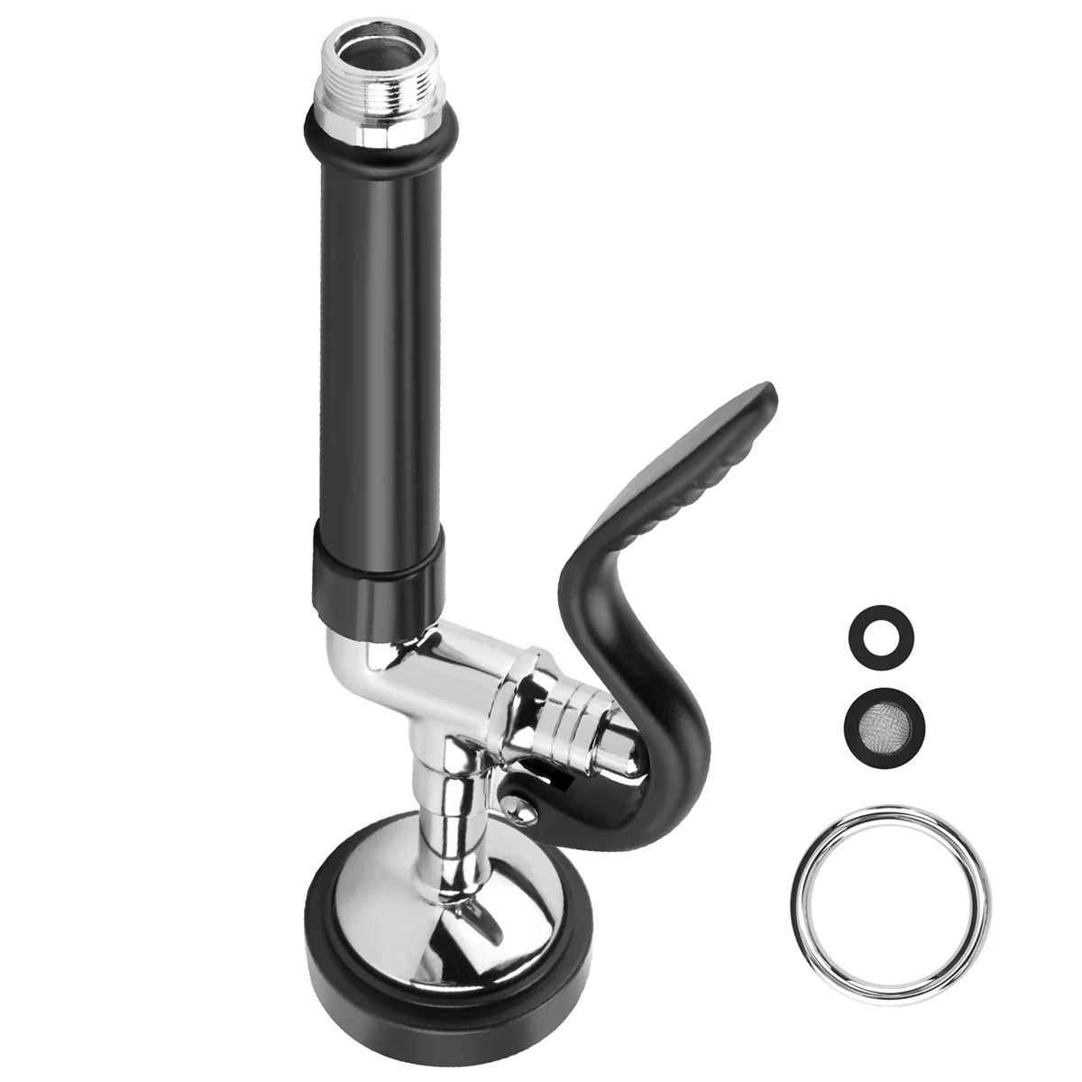 Pre Rinse Sprayer Commercial Kitchen Faucet Parts Chrome Finished (Black) |