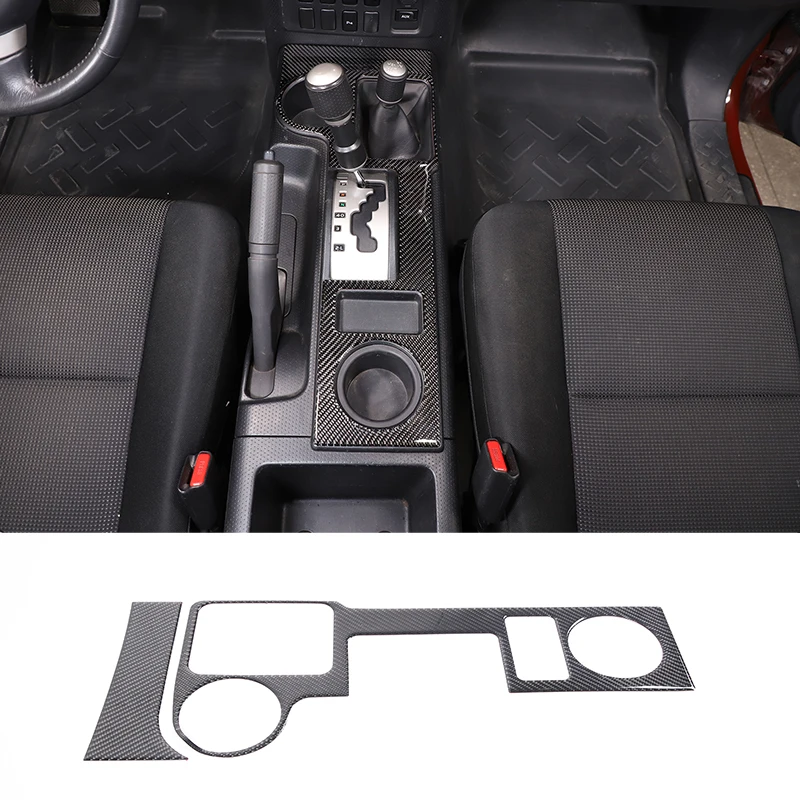 

For Toyota FJ Cruiser 2007-2021 Soft Carbon Fiber Car Central Control Shift Panel Frame Trim Cover Sticker Accessories
