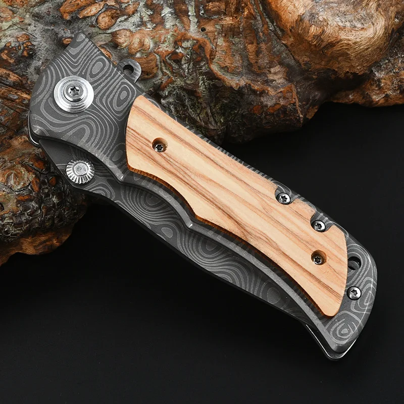 

New 440 Steel Tactical High Hardness Folding Knife Camping Adventure Mountaineering Self Defense Survival Carrying Small Knife