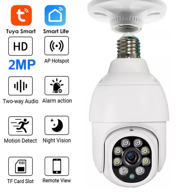 

2MP Tuya Smart Home CCTV Wifi PTZ IP Camera Outdoor Street 4X Zoom Auto Tracking Wireless Security Surveillance Camera H.264 P2P