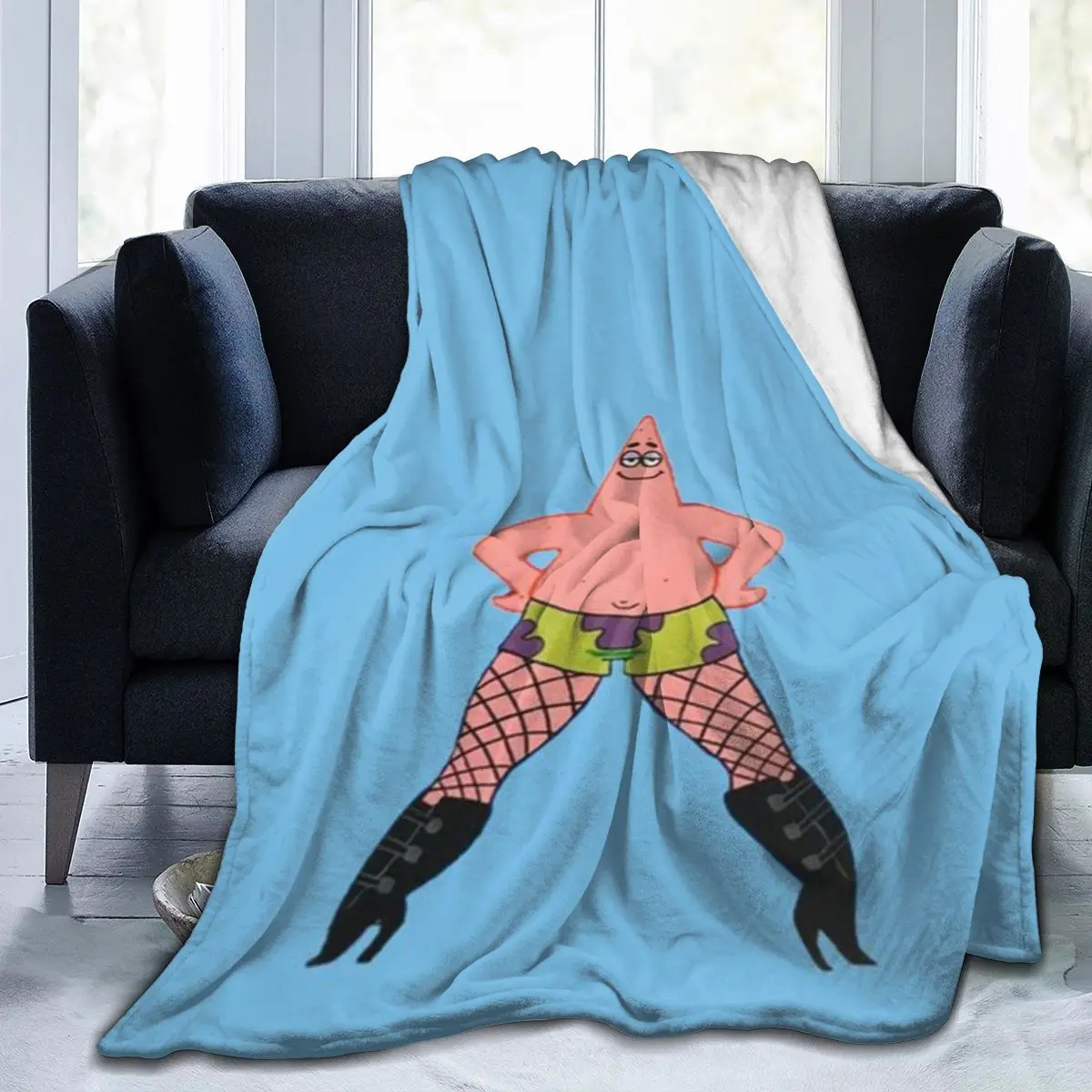 Ультрамягкое Флисовое одеяло Патрик в рыбьих сетках