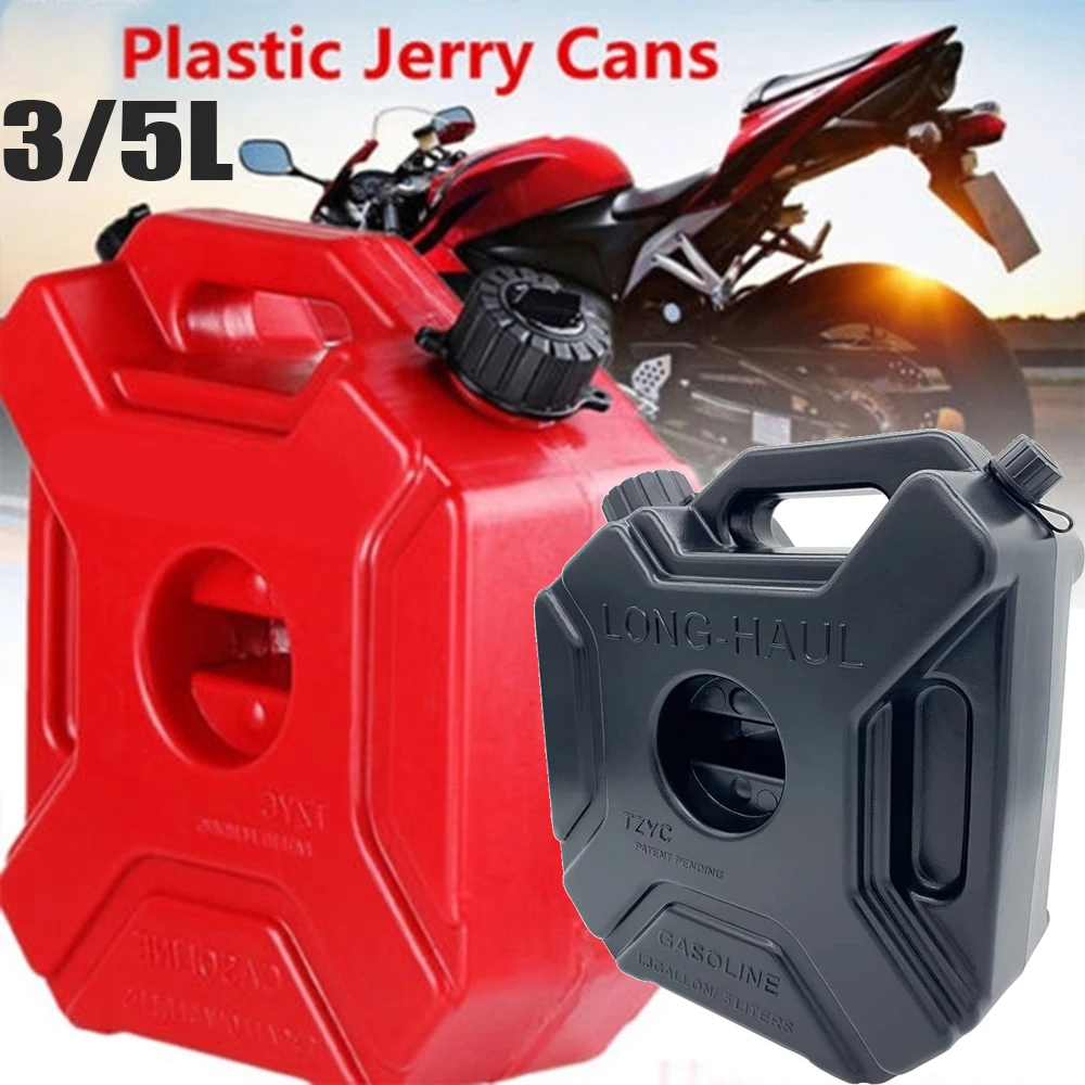 2 Color 5L Fuel Tanks Petrol Cans Car Jerry Can Mount Motorcycle Jerrycan Gas Can Gasoline Oil Container fuel Canister ATV