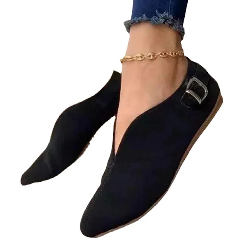 Spring Autumn New Loafers Woman Shoes Soft Fashion Flats Zapatos Women Pointed Toe Shallow Boat Mujer Women Flat Shoes