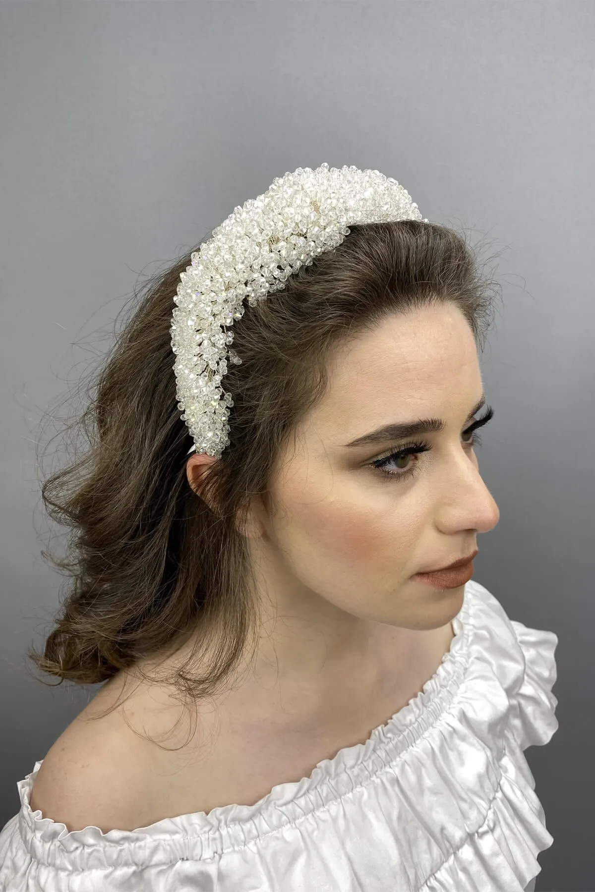 

White Polaris Crystal Bridal and Henna Crown