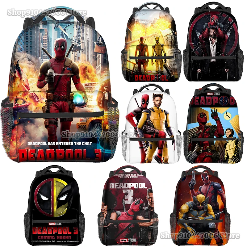 Рюкзак Deadpool &amp Wolverine с 3d-рисунком Marvel рюкзак для студентов книг мужчин и женщин