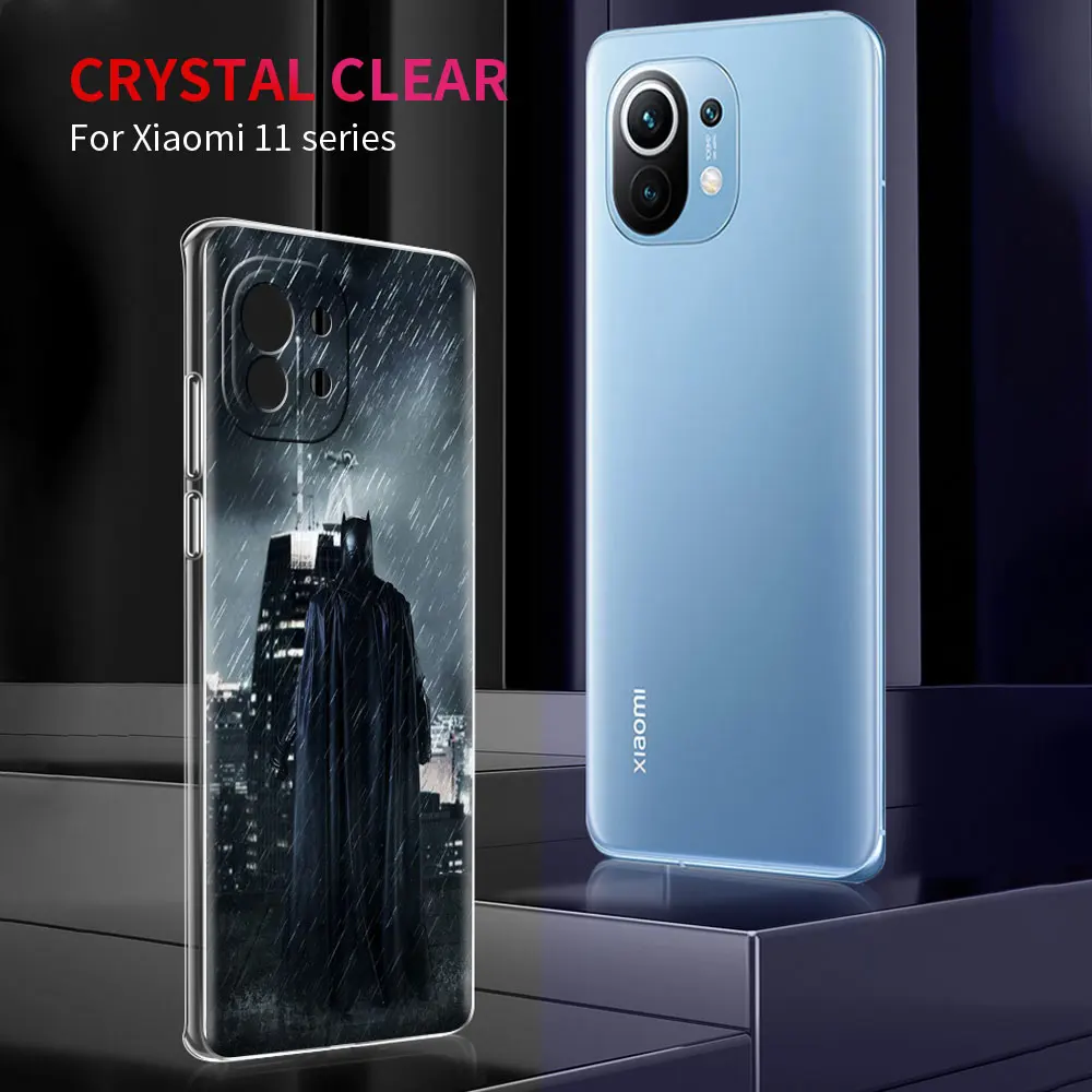 Прозрачный чехол с Бэтменом для Xiaomi Mi Poco X3 NFC M3 11 10 12 9 11T 10T Pro Note Lite прозрачные