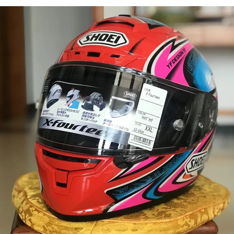 

SHOEI X14 Helmet X-Fourteen R1 60th Anniversary Edition Pink Helmet Full Face Racing Motorcycle Helmet Casco De Motocicle ECE