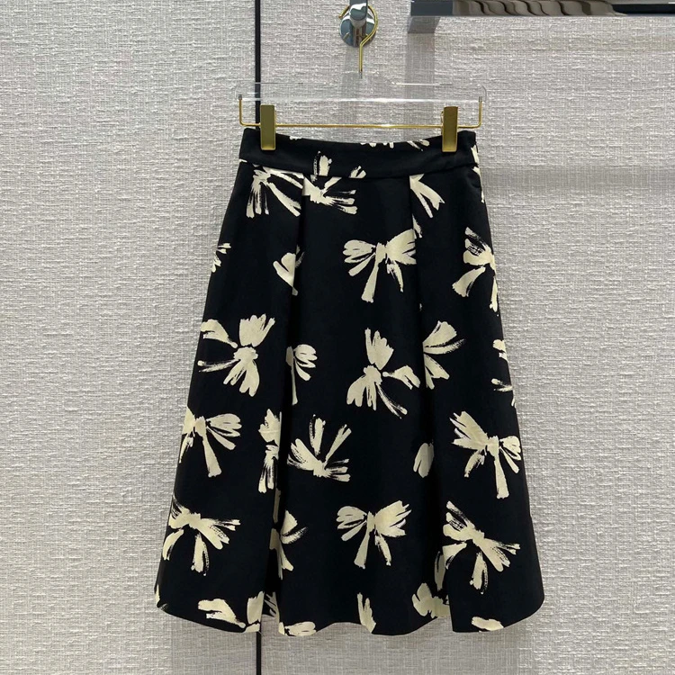 

High-end Floral Print Maxi Skirts for Women Top Quality High Waist A-line Summer Skirts 2022 Commute Casual Cotton Half Skirts