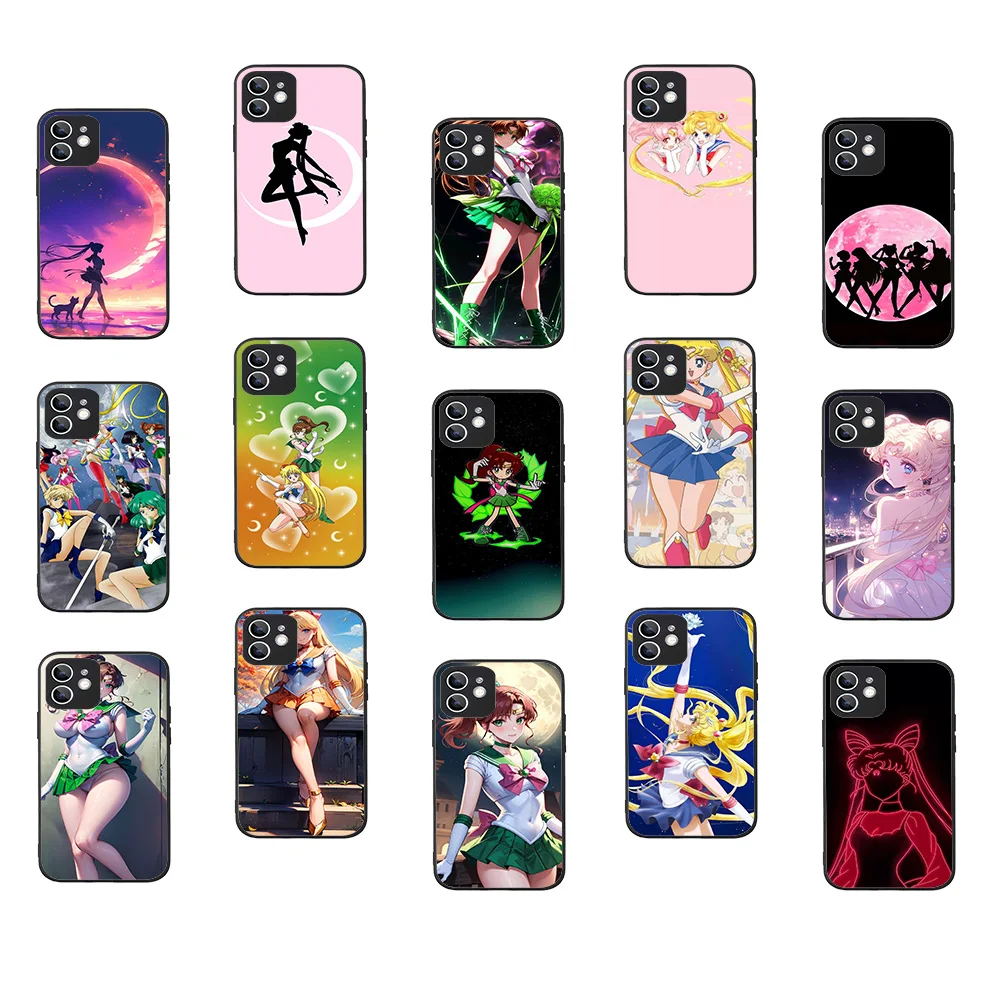 WRB-24 Черный гибкий чехол из ТПУ Сейлор Мун Девушка для Huawei Mate 20 P20 30 40 Pura 70 Honor 9 Nova 3 5t