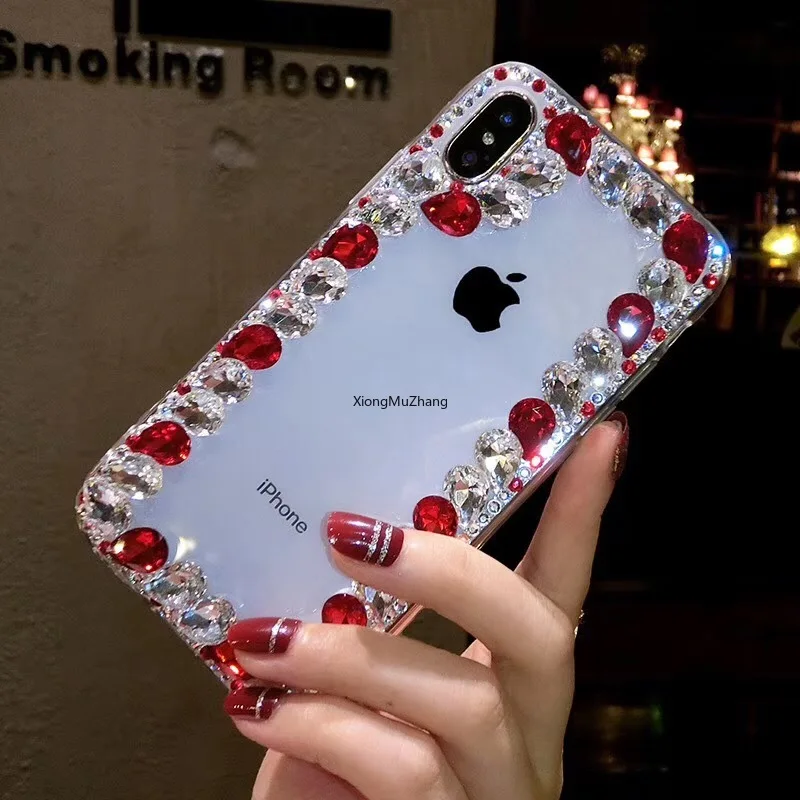 Роскошный блестящий чехол с красочными камнями и кристаллами для Huawei P50 Pro P40 Lite P30